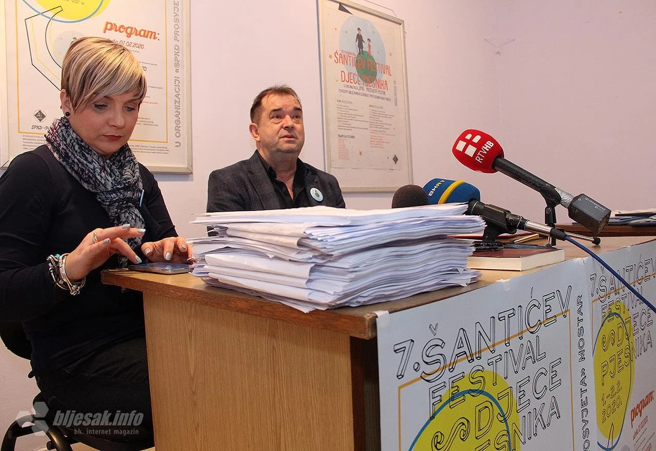 Konferencija za novinare povodom sedmog  Šantićevog festivala djece pjesnika