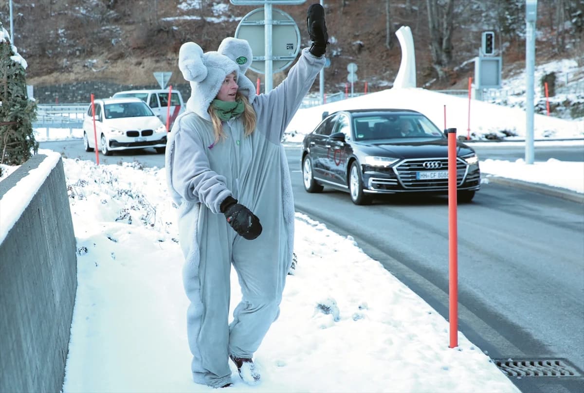 Prosvjedi na početku 50. Svjetskog ekonomskog foruma u Davosu