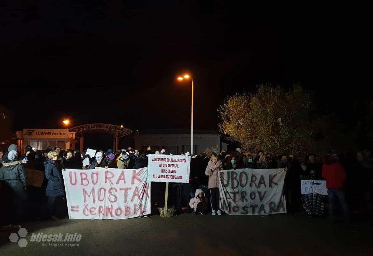 Policija i prosvjednici ispred deponije u Vrapčićima