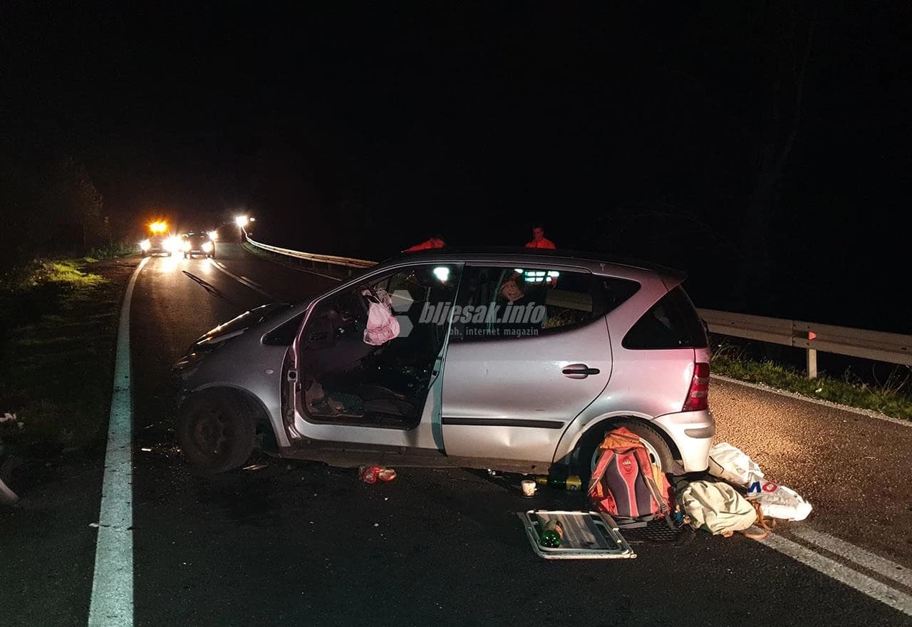 Prometna nesreća između Mostara i Čapljine: Tri osobe ozlijeđene