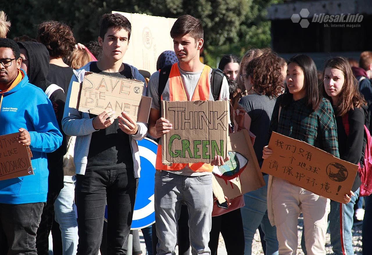 Detalj s prosvjeda protiv klimatskih promjena