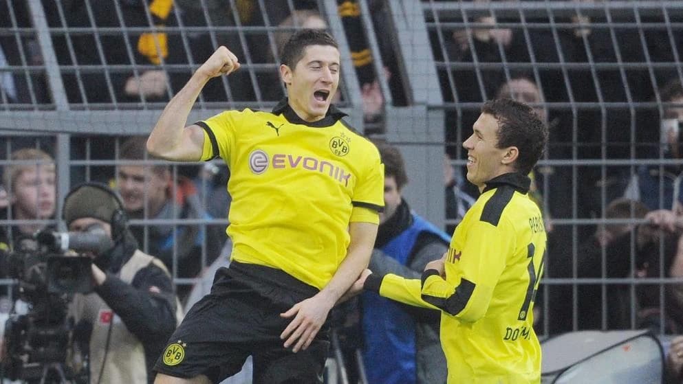 Lewandowski i Perišić u dresu Borussije Dortmund