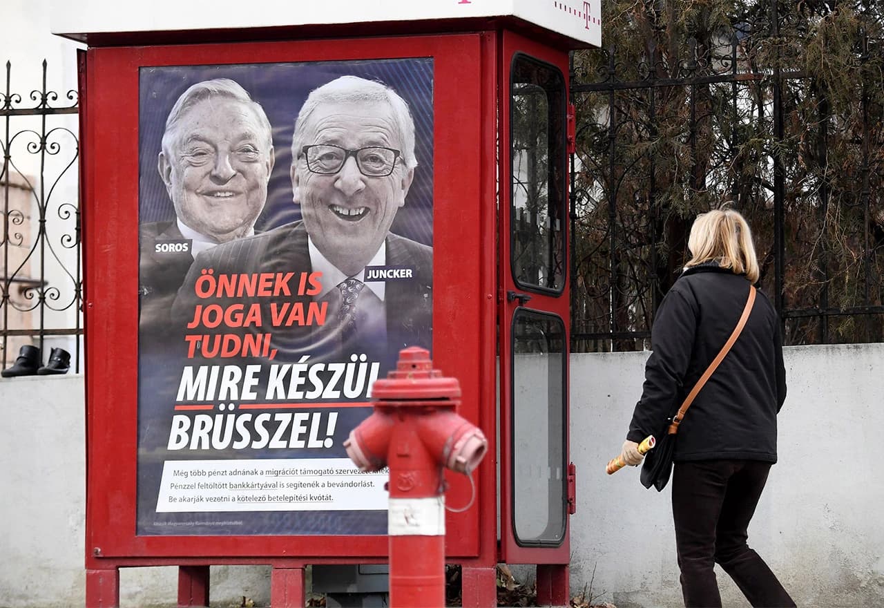 Reklamna kampanja protiv Junckera i Soroša u Mađarskoj