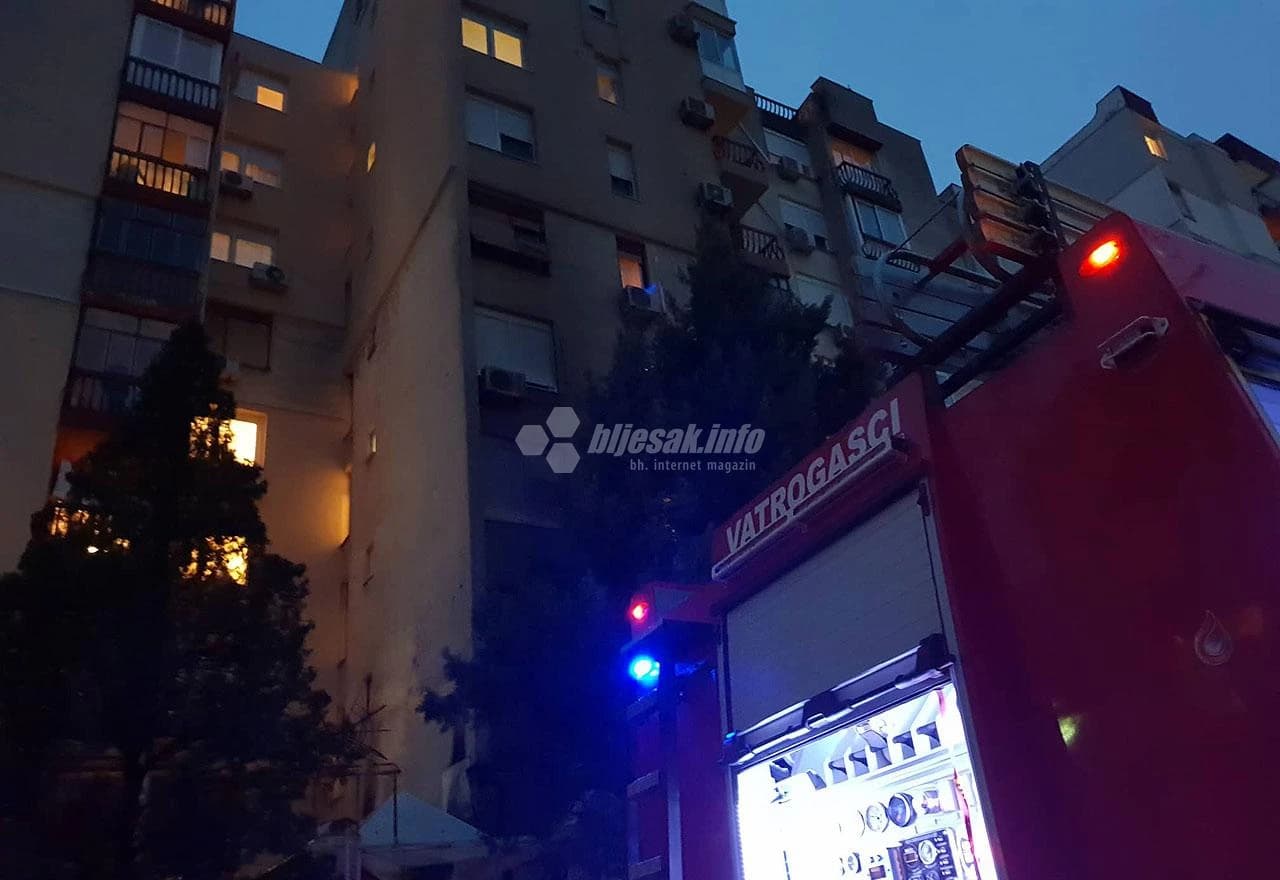 Požar u stambenoj zgradi u mostarskom naselju Centar 2