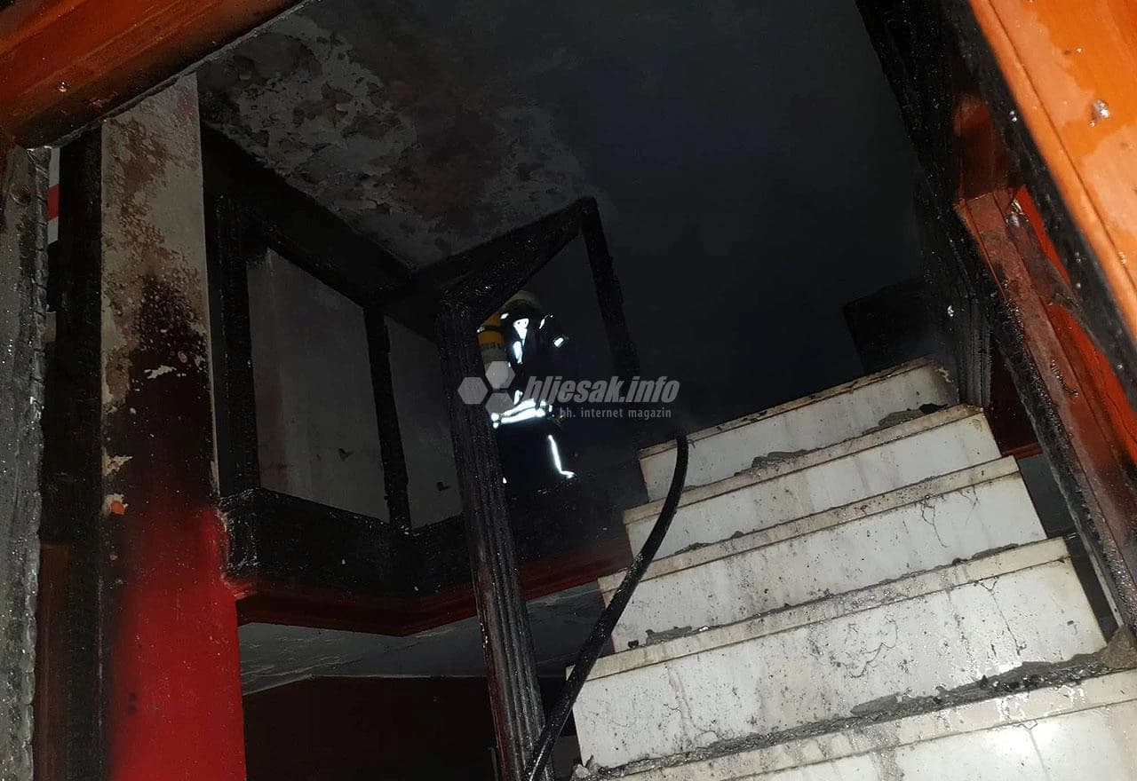 Požar u stambenoj zgradi u mostarskom naselju Centar 2