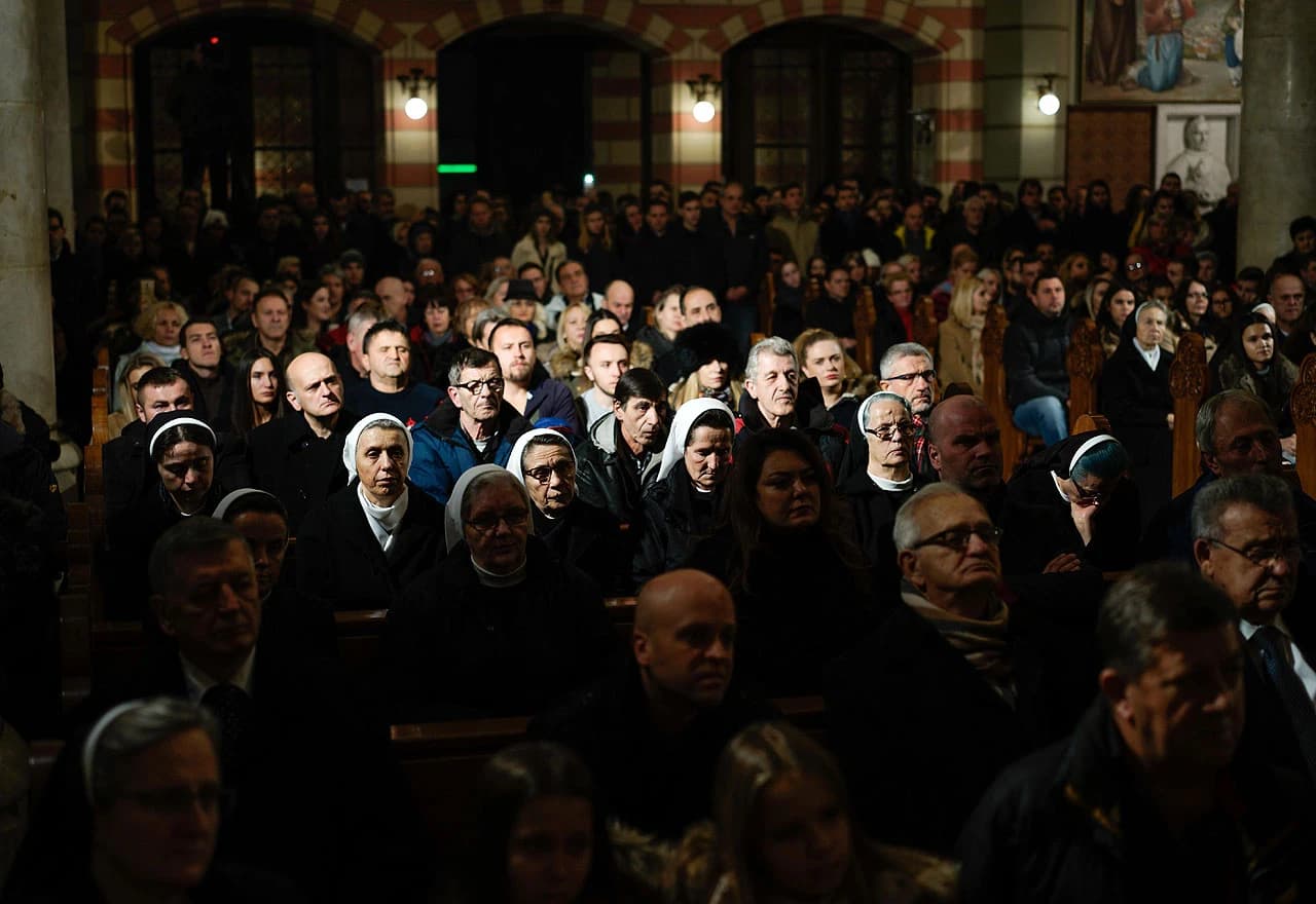 Misa polnoćka u katedrali Srca Isusova u Sarajevu