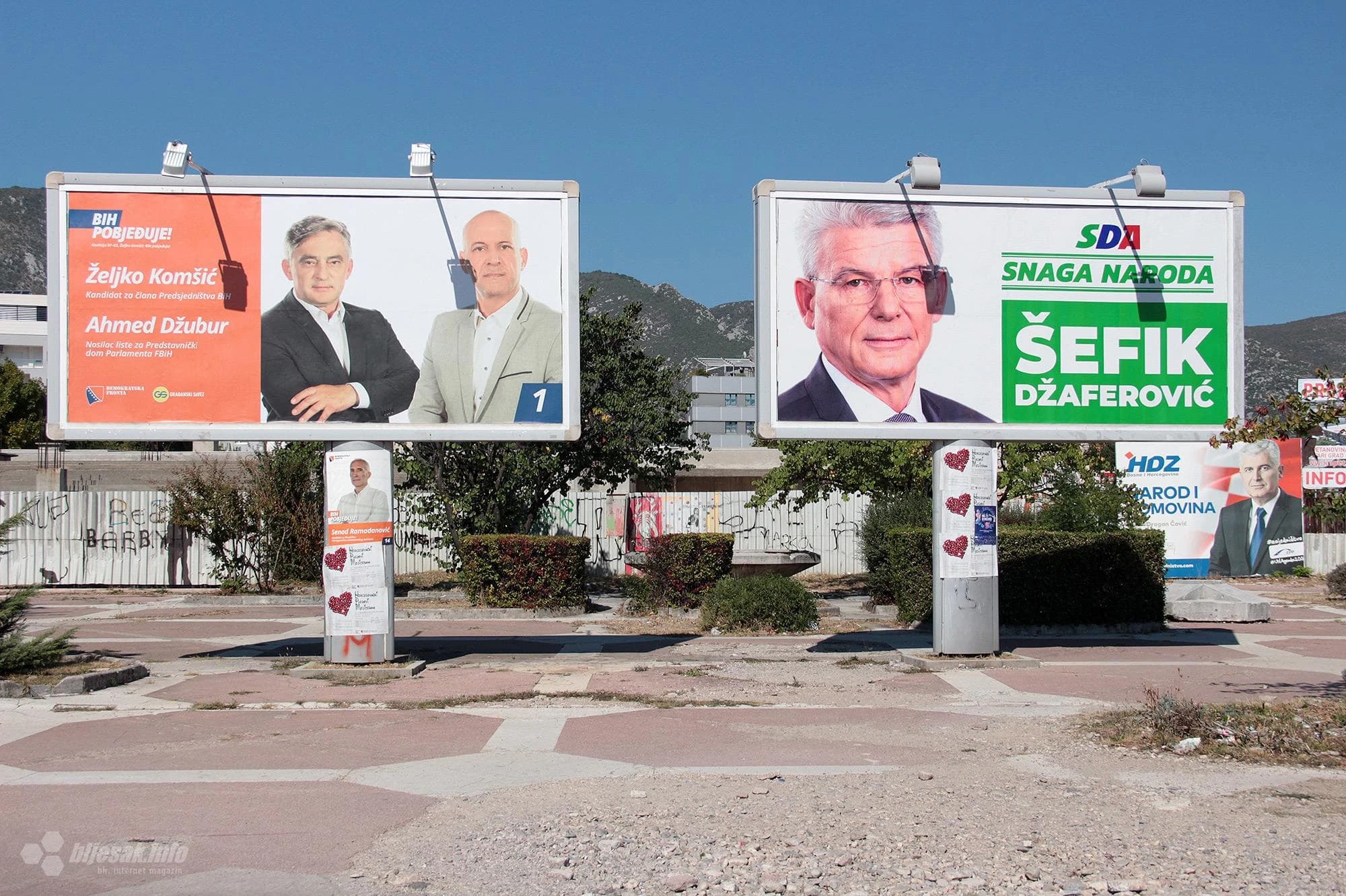Predizborni plakati u Mostaru