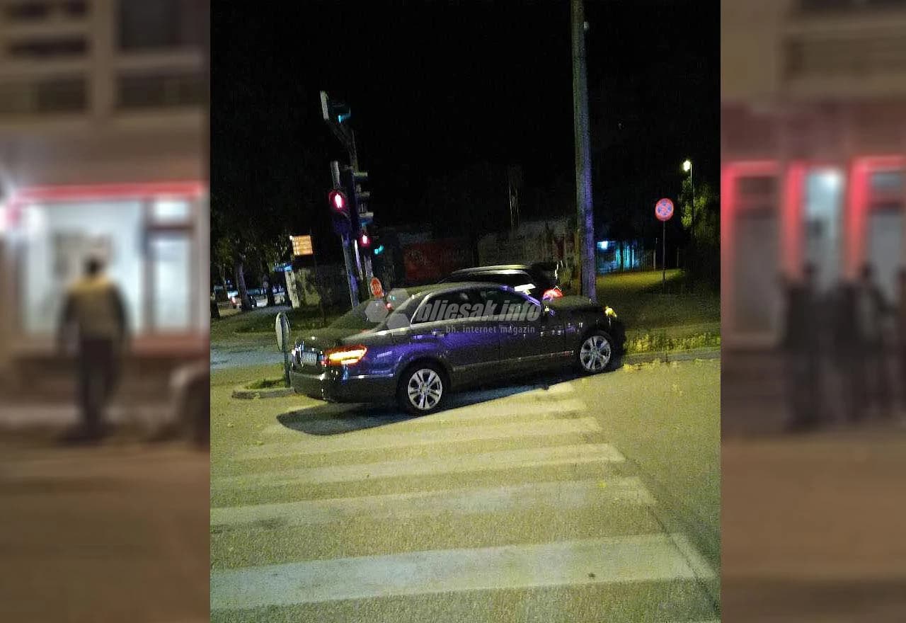 Mercedesom udario u rasvjetni stup