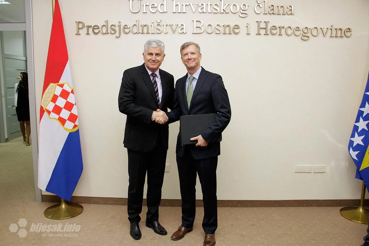 Član Predsjedništva BiH Dragan Čović susreo se sa šefom Misije OSCE-a u BiH Bruceom Bertonom