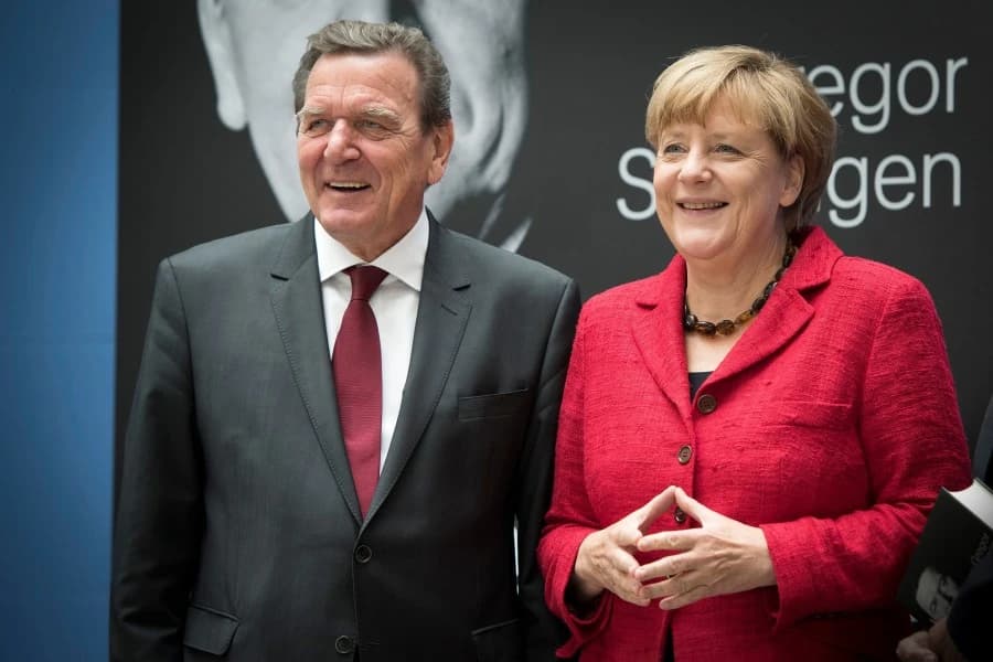 Gerhard Schröder i Angela Merkel
