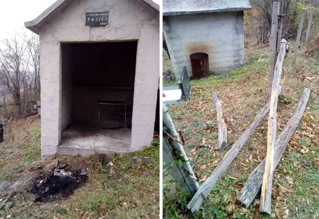 Osknavljeno groblje u Pajićima