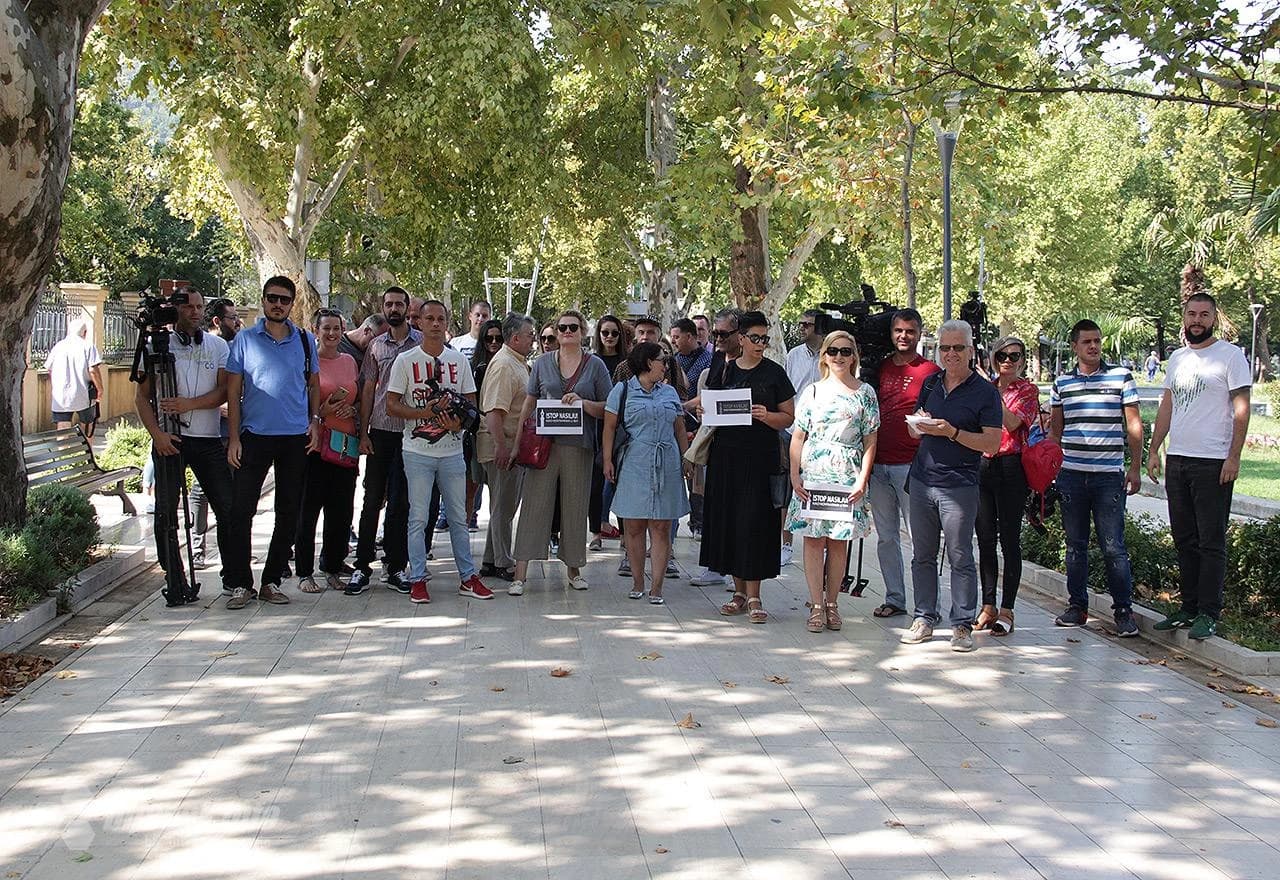 Detalj prosvjedne šetnje