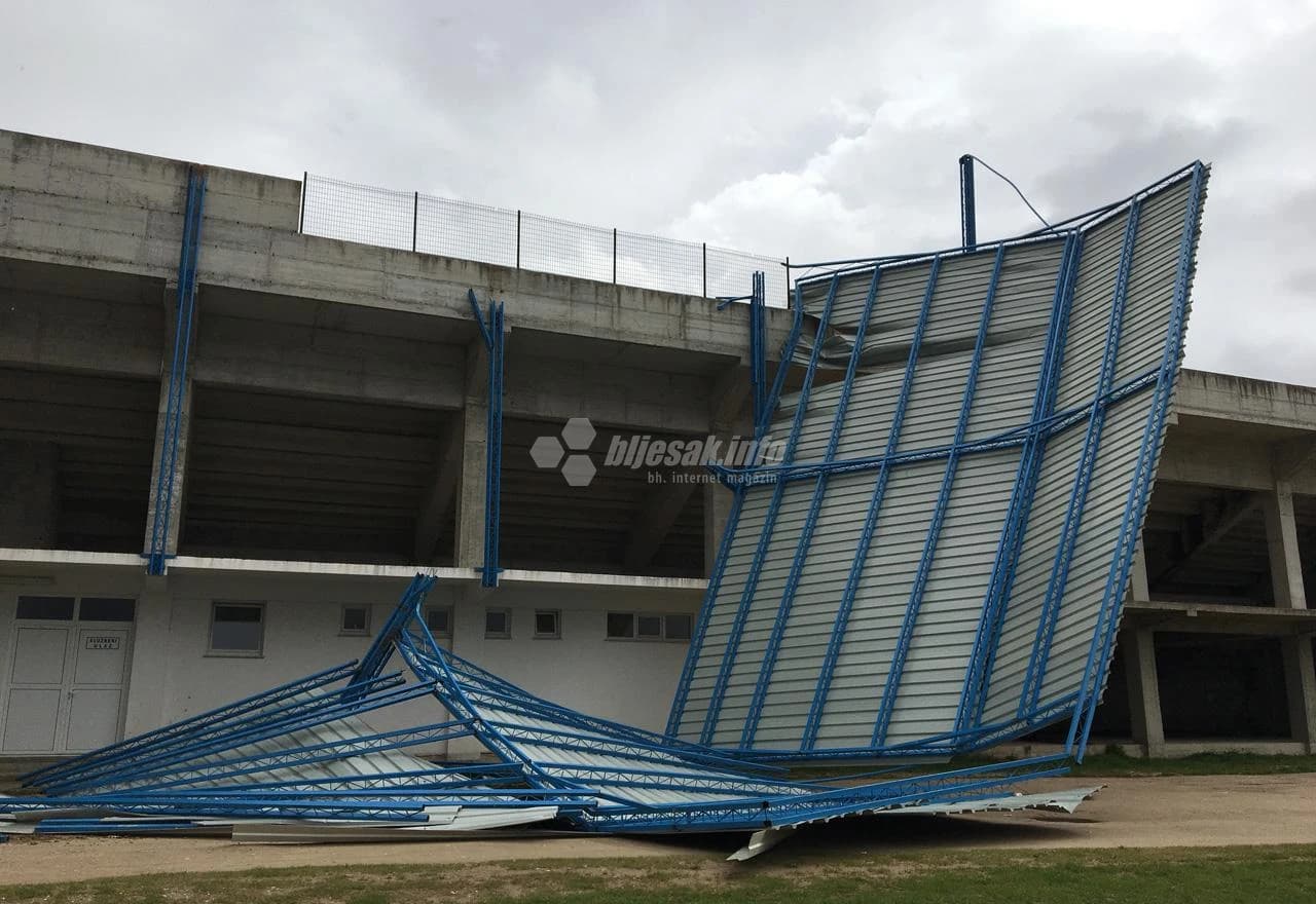 Vjetar otpuhao krov na stadionu gabelskog GOŠK-a