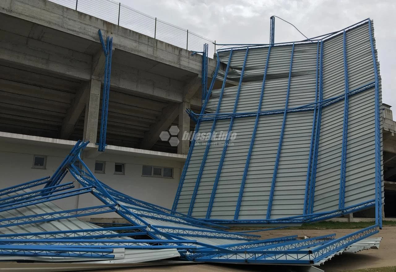 Vjetar otpuhao krov na stadionu gabelskog GOŠK-a