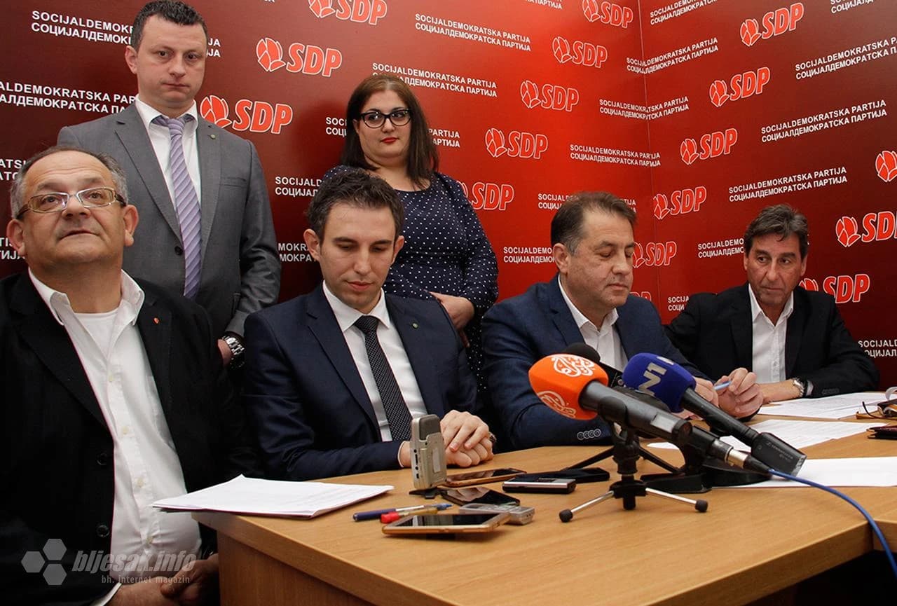 Tiskovna konferencija SDP-a, DF-a i SBB-a o izborima u Mostaru