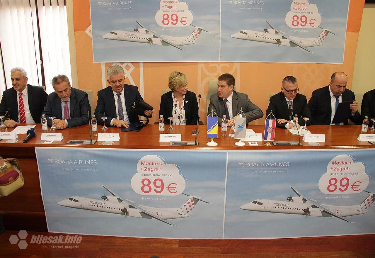 S konferencije za medije povodom uspostave avio linije Mostar-Zagreb