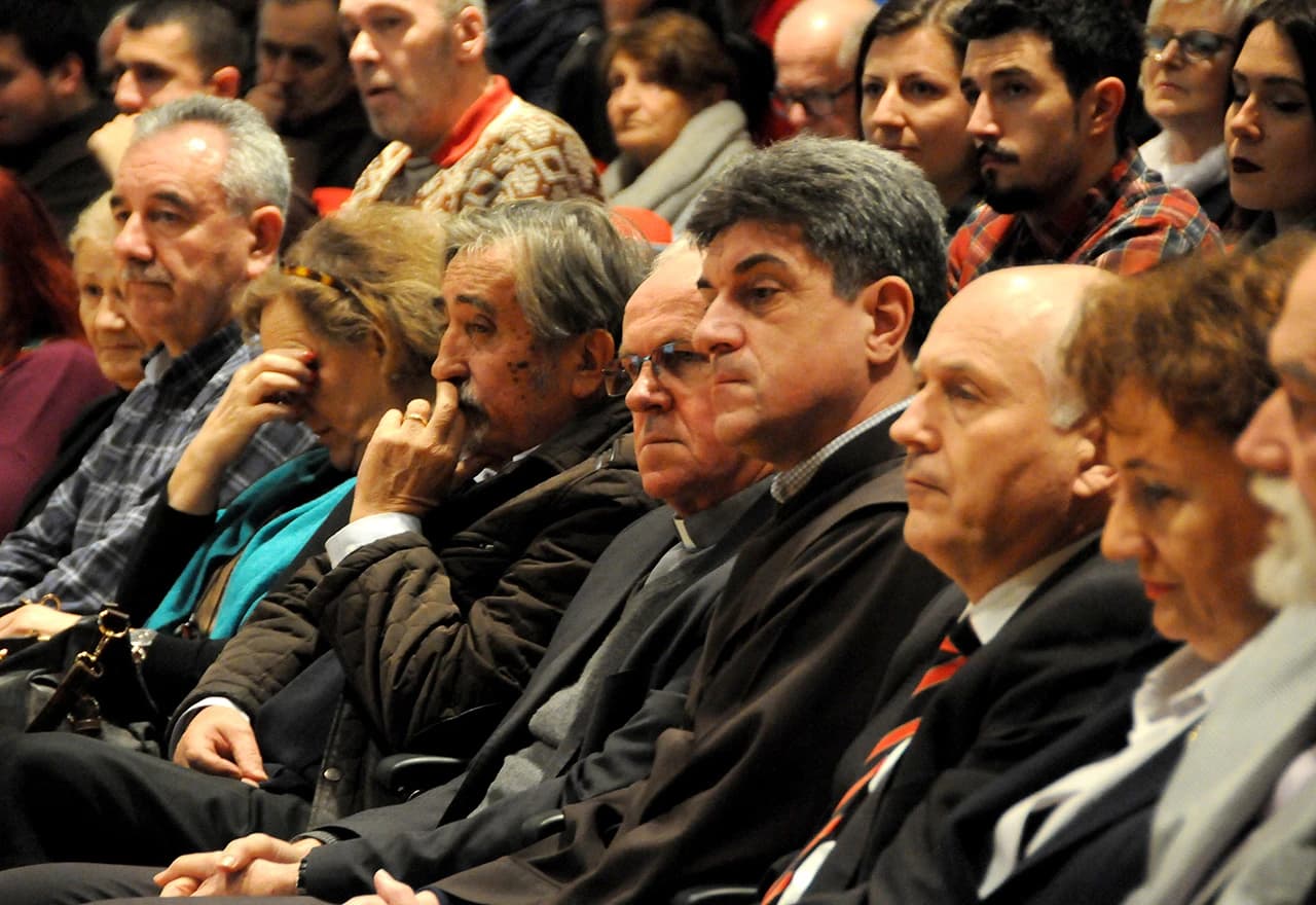 Mons. Pero Sudar, fra Jozo Marinčić i Valentin Inzko