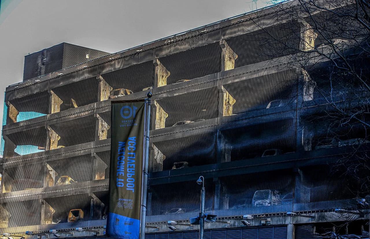 PA - Ostaci garaže nakon požara