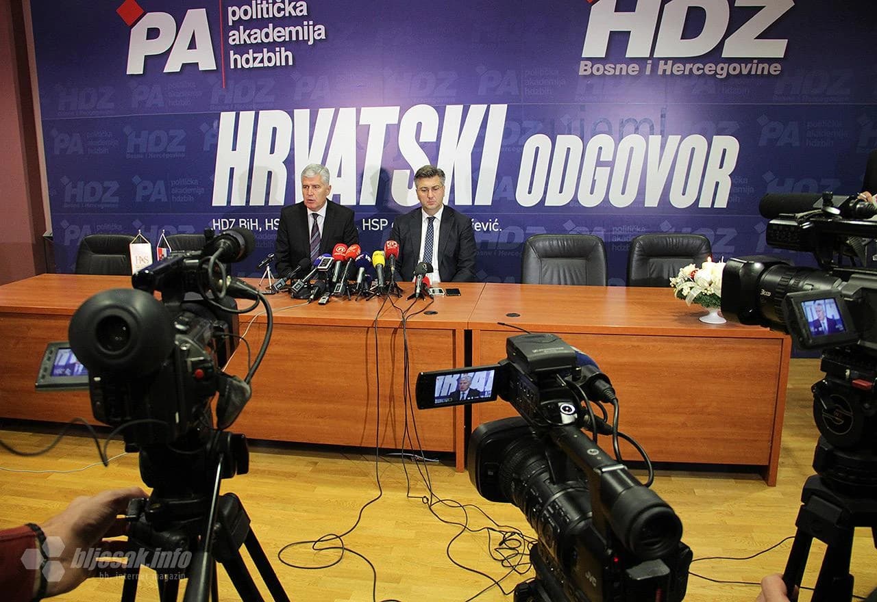 Čović i Plenković na sastanku u Mostaru