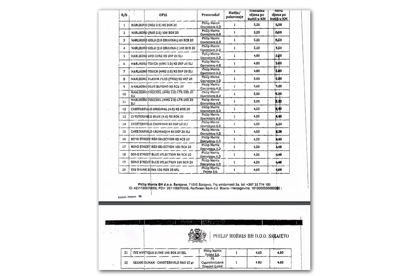 Dokument iz Uprave za neizravno oporezivanje