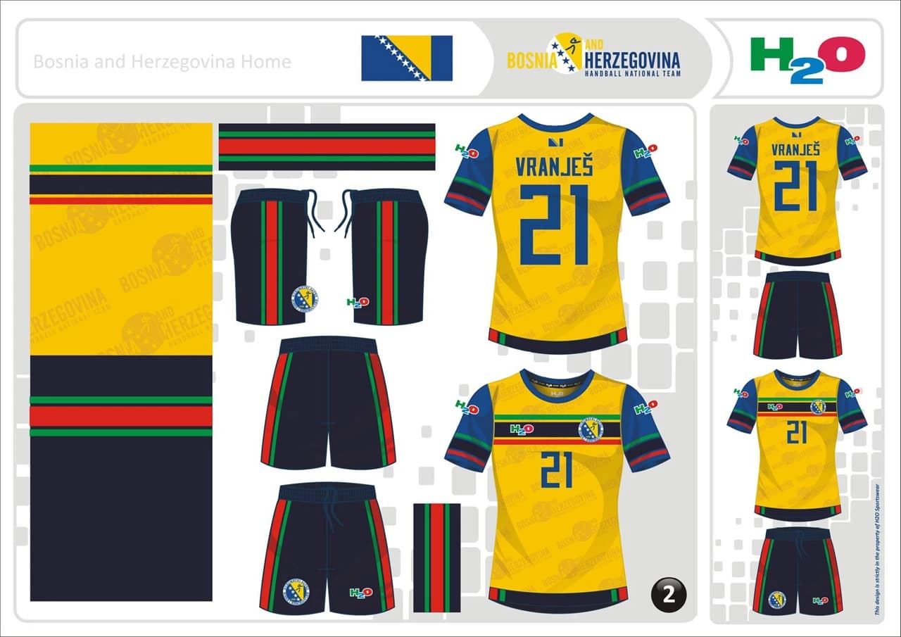 Novi dresovi rukometne reprezentacije BiH