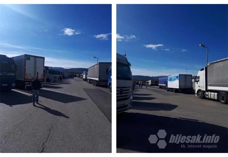 Snimio čitatelj/ Kamioni na granici Gorica