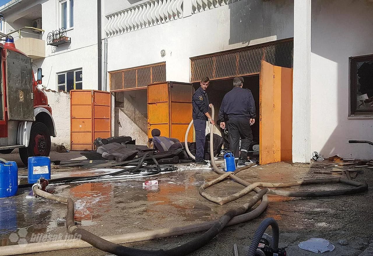 Požar u garaži obiteljske kuće u Bišću polju