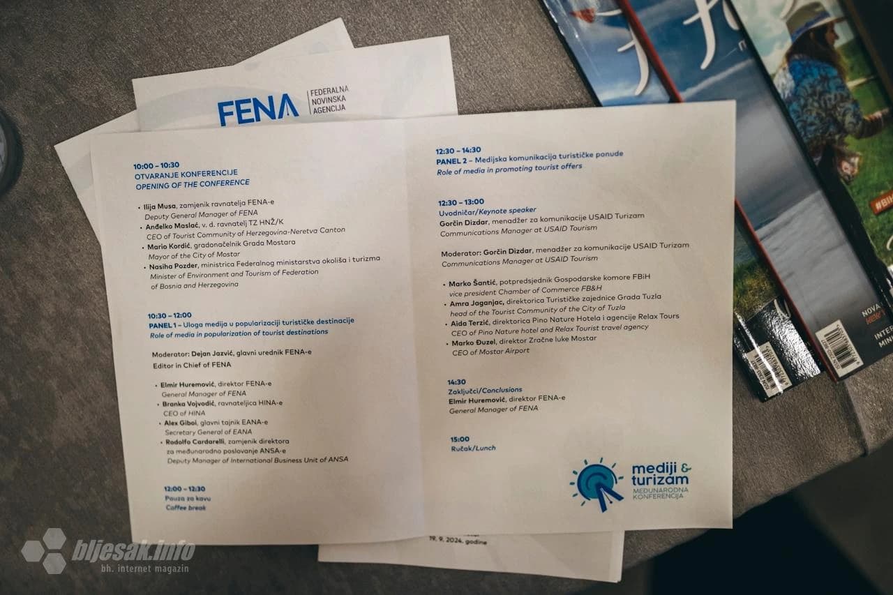 Agenda konferencije Mediji i turizam 