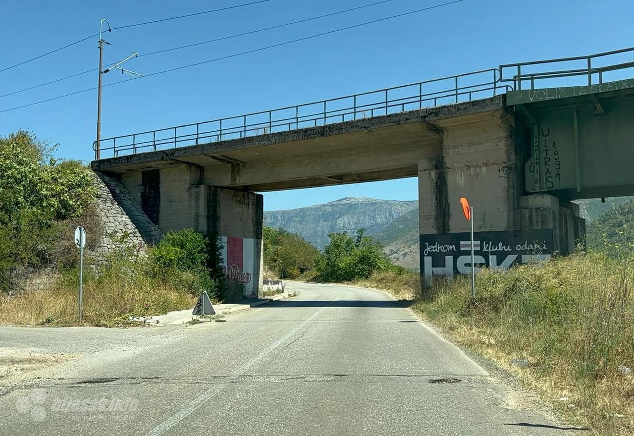 Dijelovi prometnice od Željezničkog mosta do HE Mostar