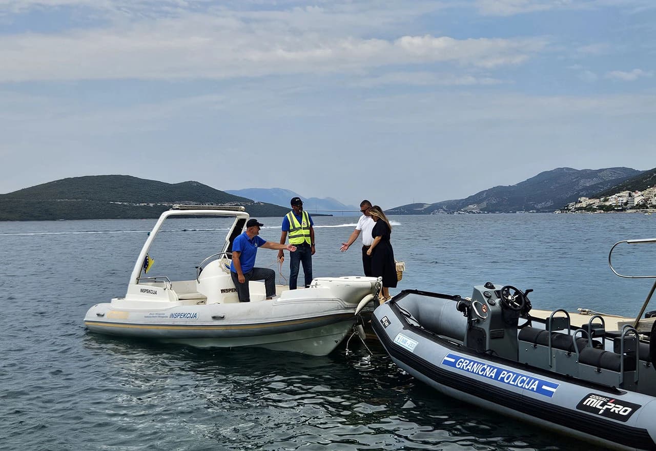 Ivana Prvulović u obilasku federalnih inspektora za sigurnost pomorske i riječne plovidbe