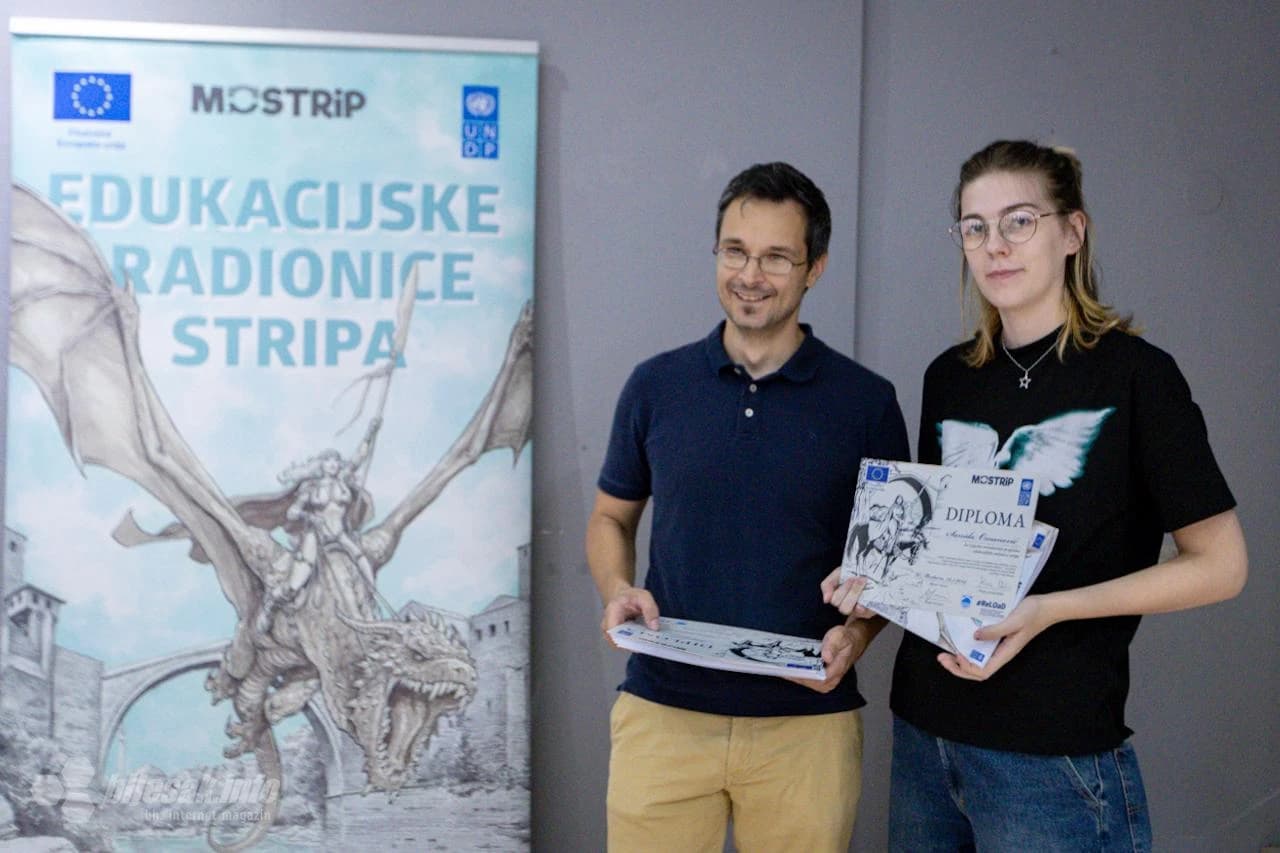 Izložba radova nastalih na Edukacijskim radionicama stripa u Mostaru