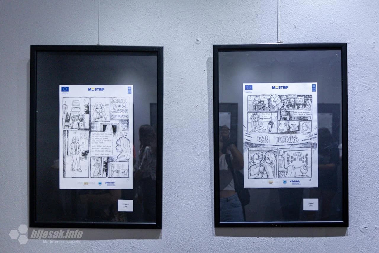Izložba radova nastalih na Edukacijskim radionicama stripa u Mostaru