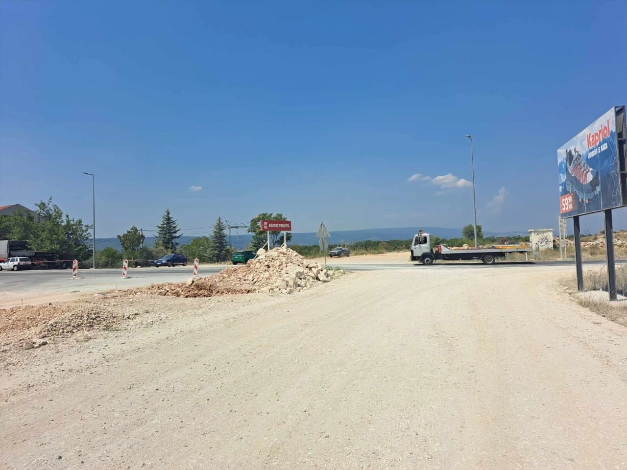 Radovi na izgradnji pristupne ceste Varda - Rodoč