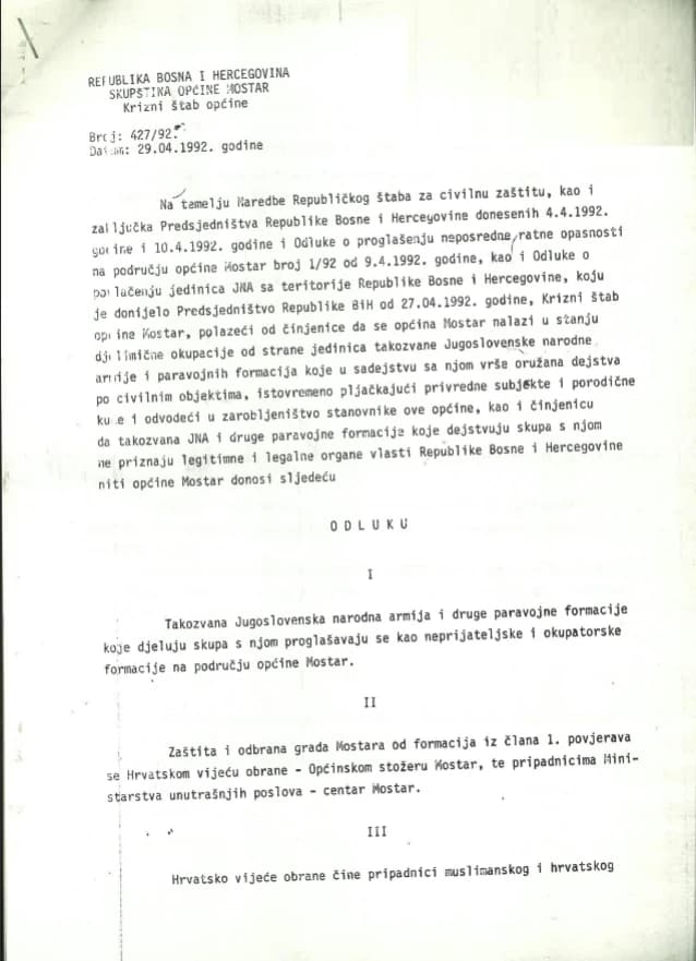 Odluka kriznog stožera 