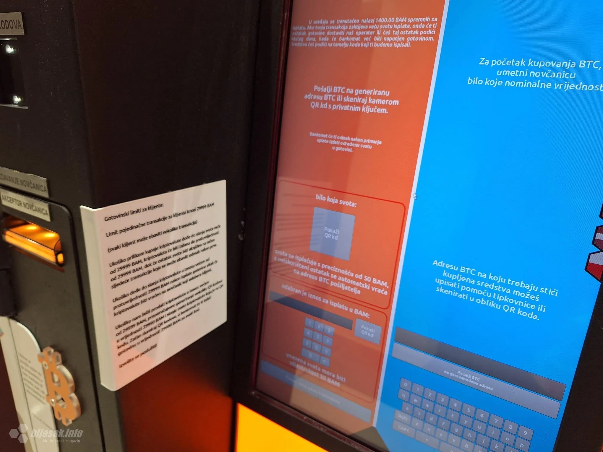 Prvi Bitcoin bankomat u Mostaru omogućava građanima trgovinu kriptovalutama
