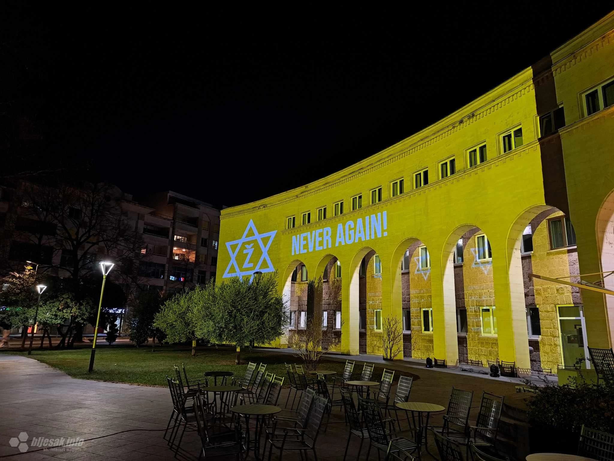 Kosača osvijetljena u spomen na žrtve holokausta