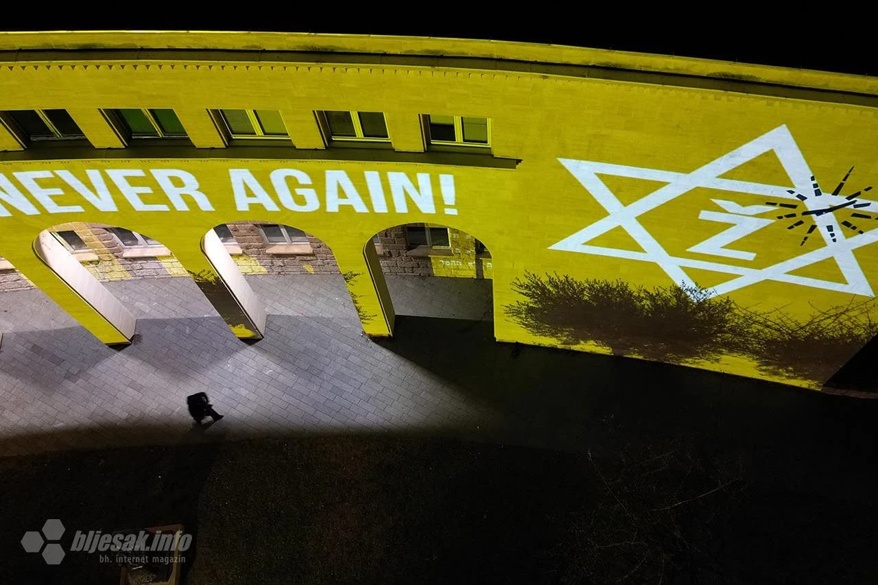 Kosača osvijetljena u spomen na žrtve holokausta