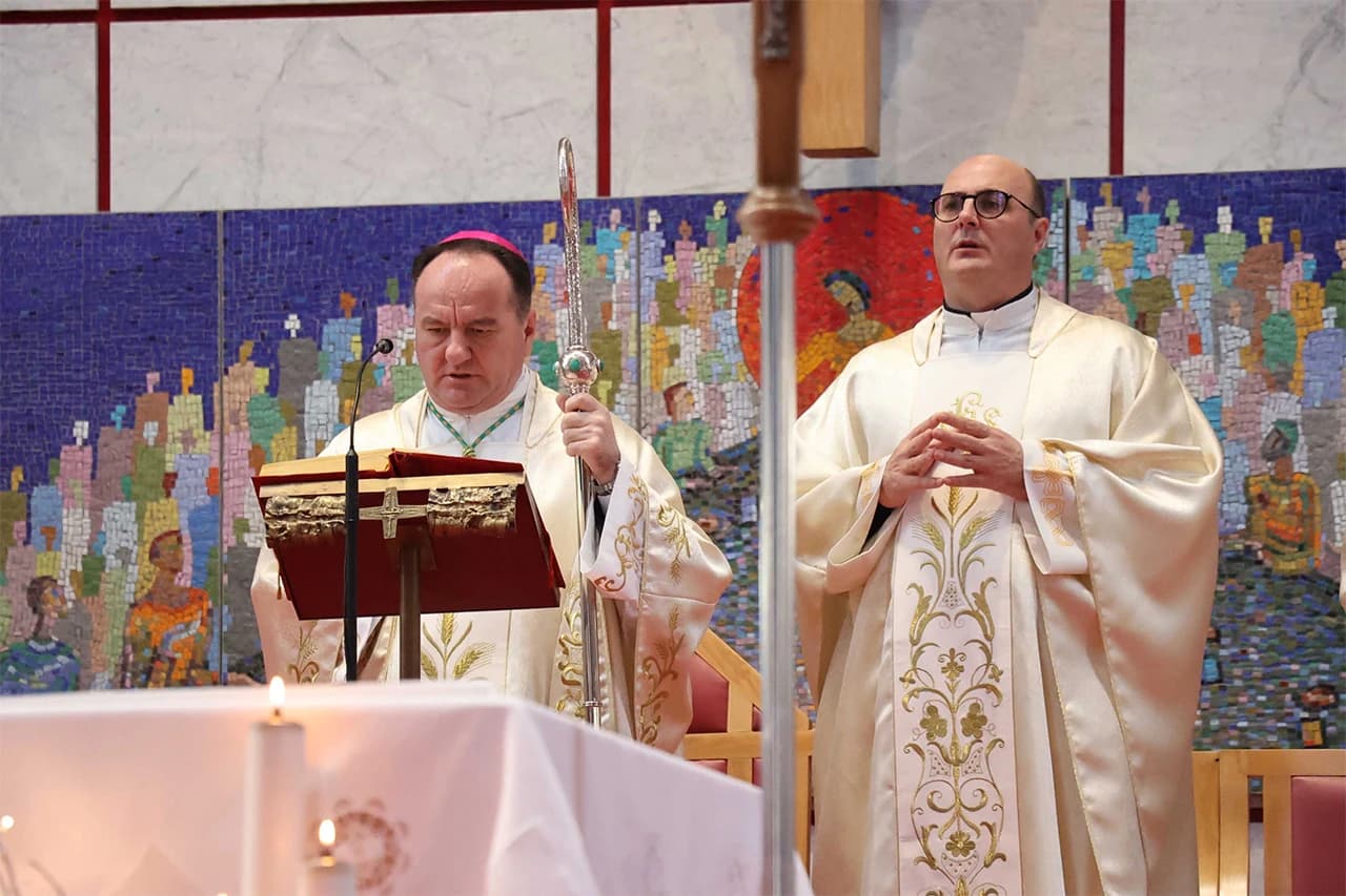 Biskup Palić na božićnoj misi u Mostaru