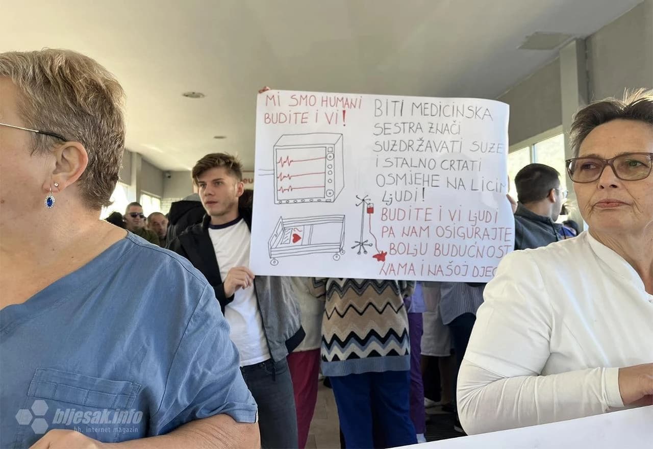 Zdravstveni radnici u HNŽ stupili u generalni štrajk