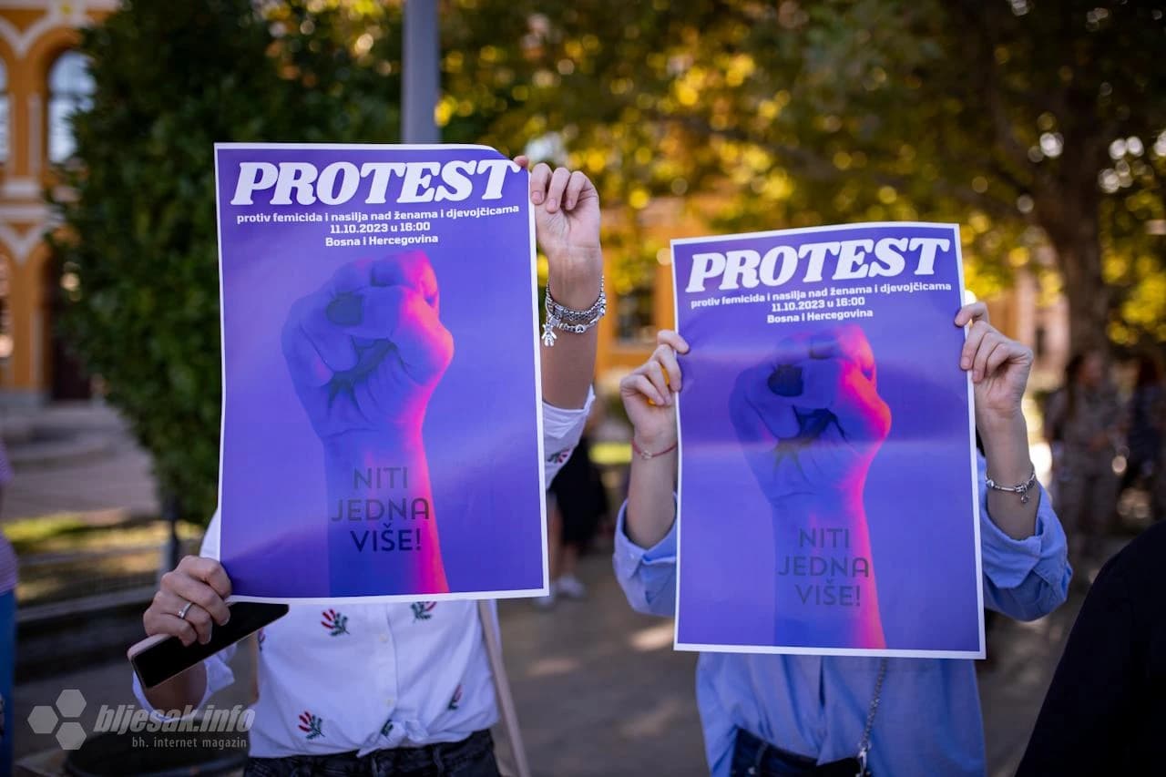 Prosvjed NITI JEDNA VIŠE u Mostaru 