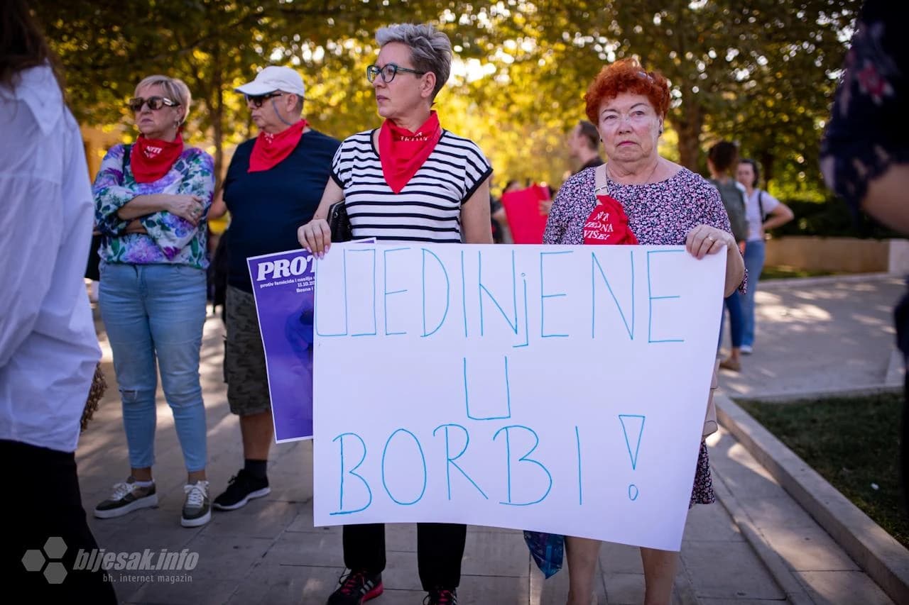 Prosvjed NITI JEDNA VIŠE u Mostaru 