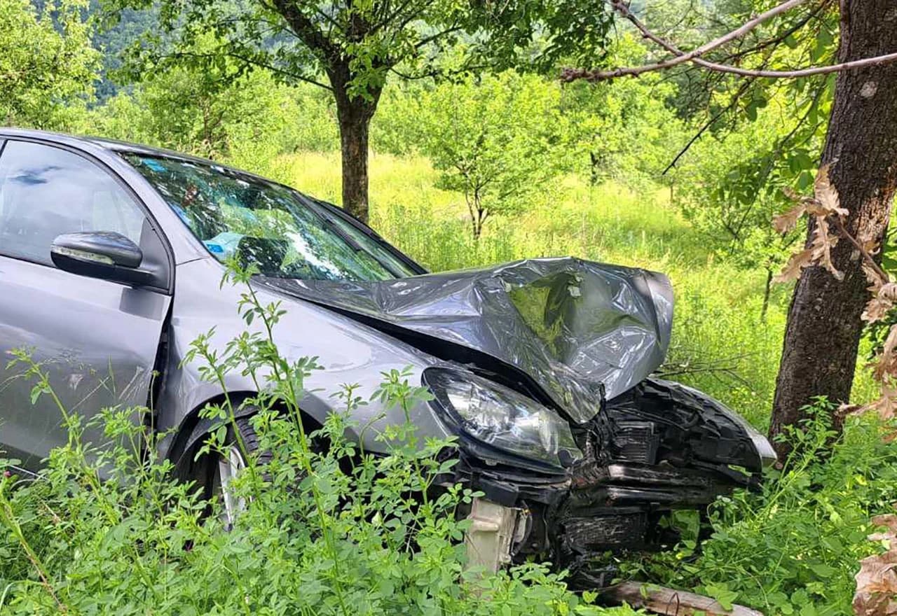 Prometna nesreća na magistralnoj cesti M-16.2