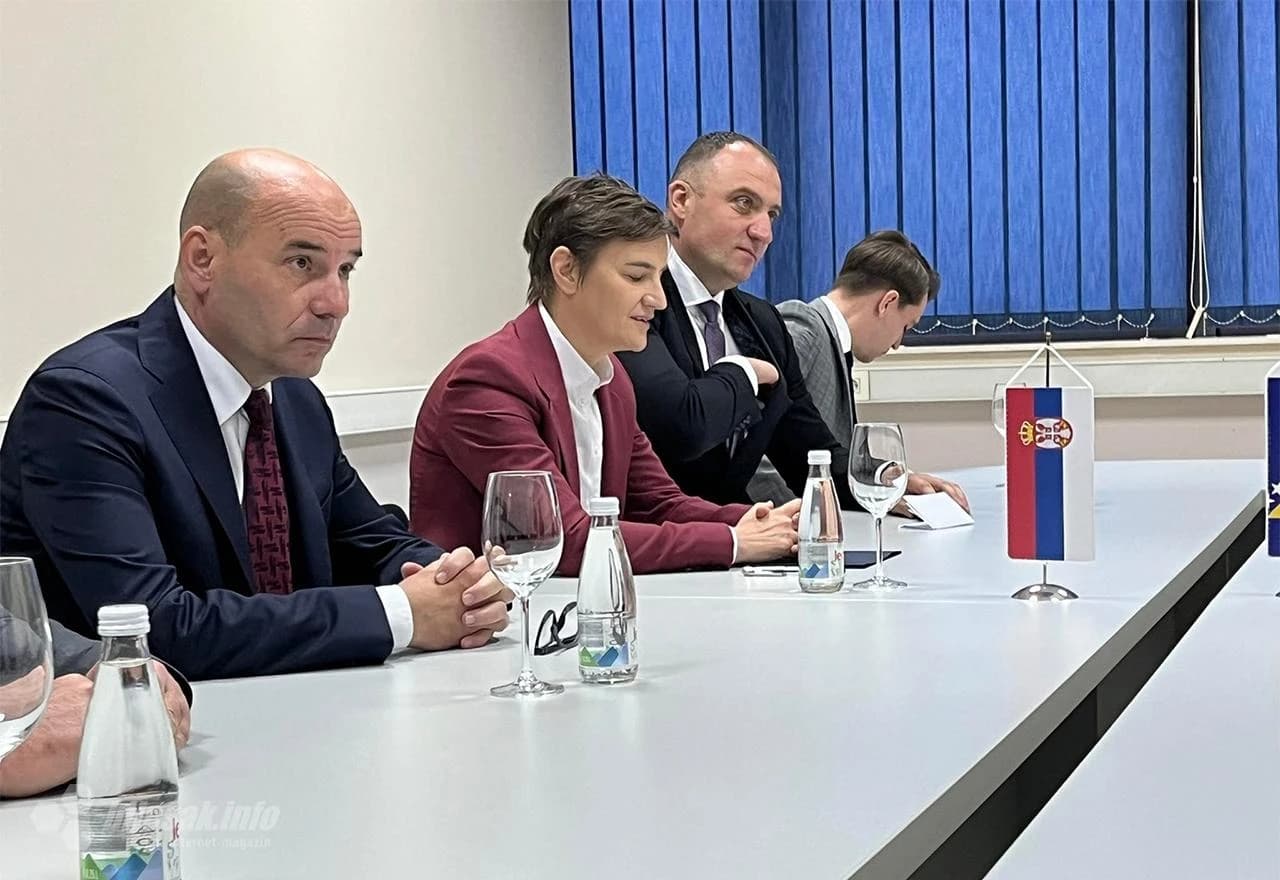 Ana Brnabić na sastaku sa Borjanom Krišto