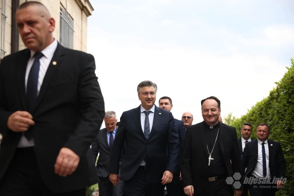 Plenković s biskupom Palićem u Mostaru