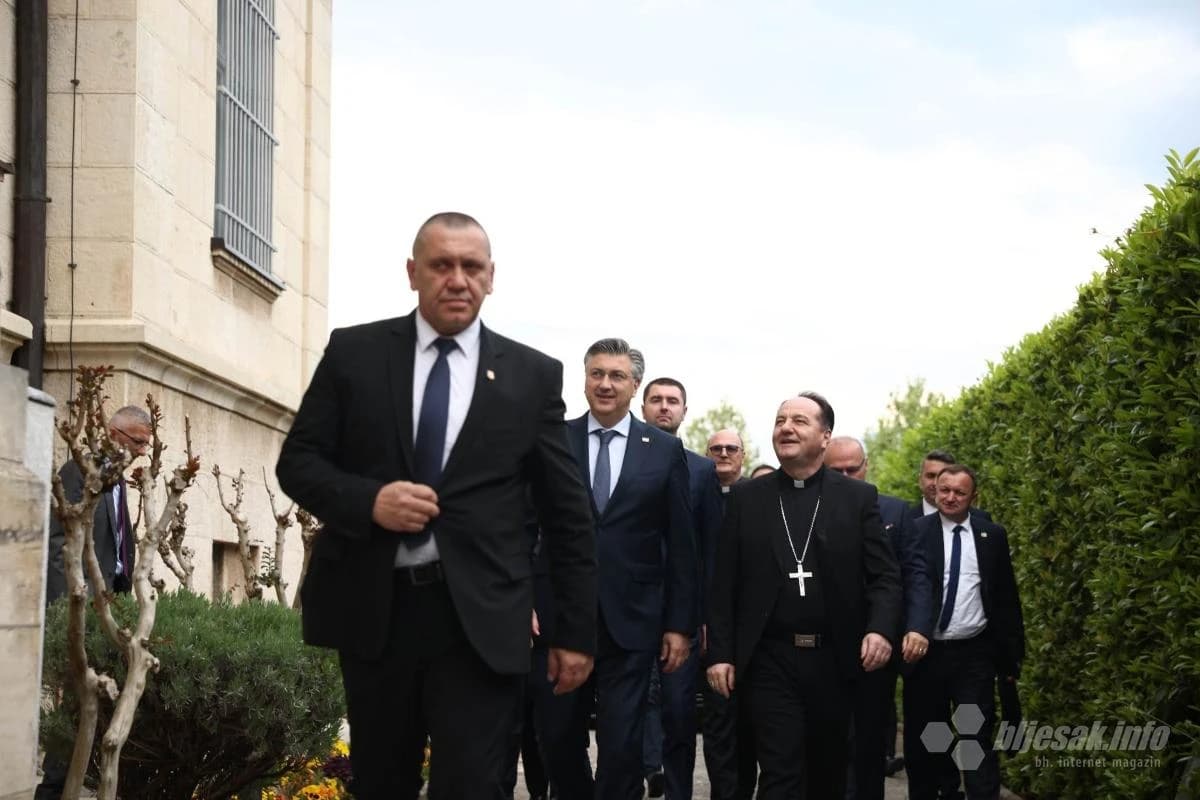 Plenković s biskupom Palićem u Mostaru