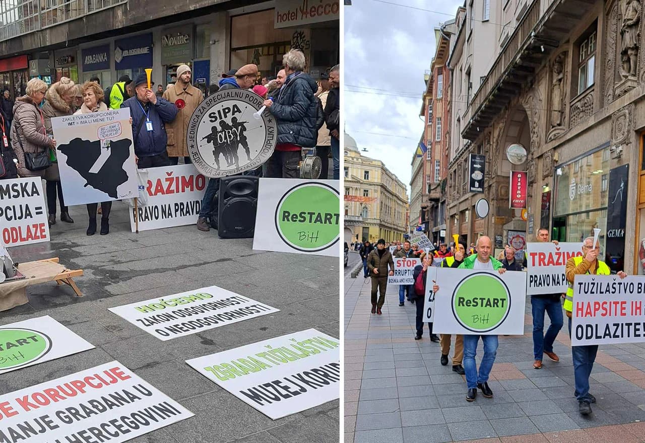 Prosvjed protiv korupcije u Sarajevu