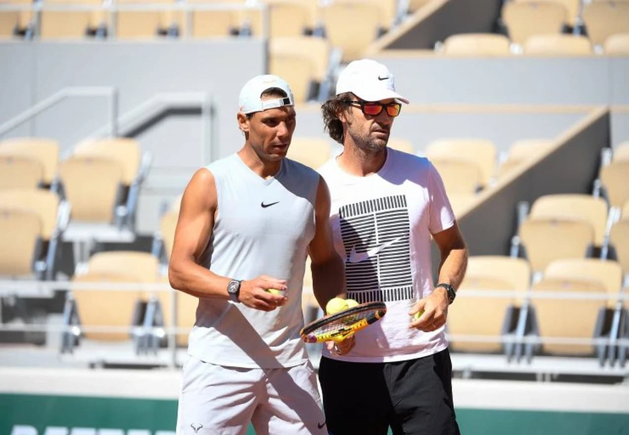 Nadal i Moya na treningu 