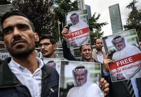 Ilustracija/ Prosvjed nakon nestanka Jamala Khashogga