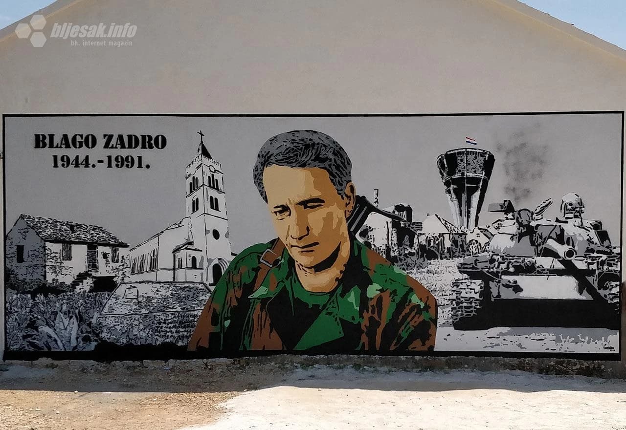 Mural Blage Zadre u rodnom Ledincu