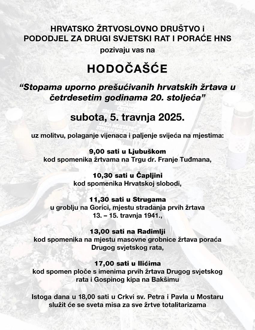 Hercegovina: Hodočašće u znak sjećanja na prešućivane hrvatske žrtve